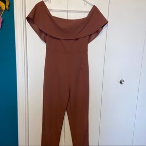 Off the shoulder pant jumpsuit